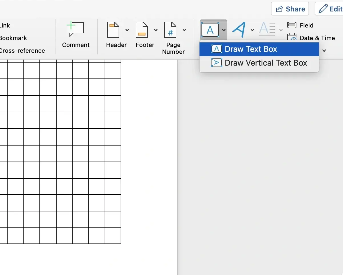 Write words in text box